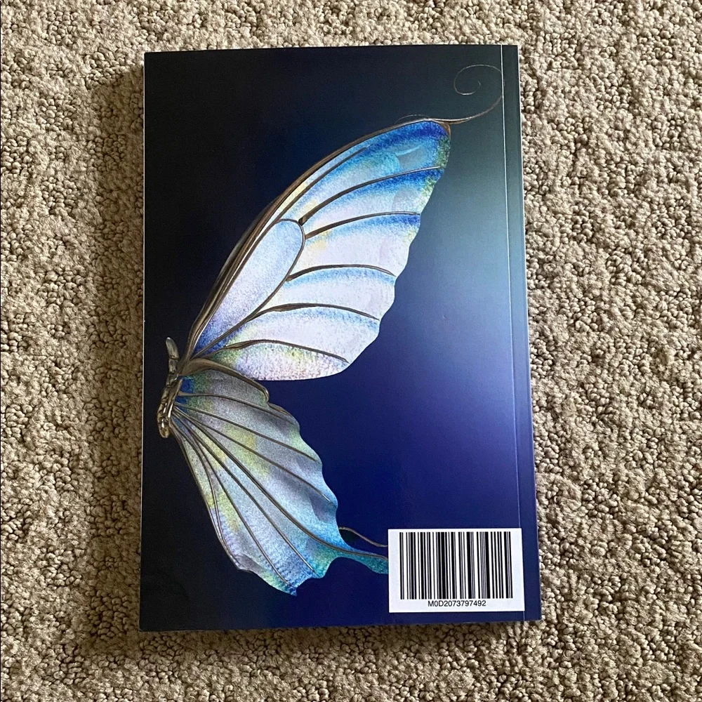 Blue Butterfly Wide-Ruled Notebook